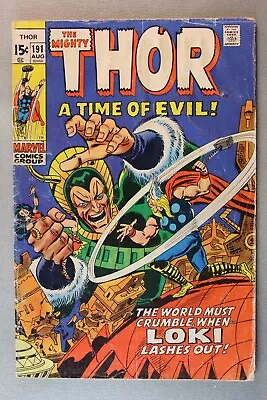 Buy The Mighty Thor #191 *1971*  The World Must Crumble, When...Loki Lashes Out!  2. • 2.29£