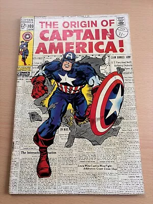 Buy Captain America No 109 Vol 1 (1969) Origin Of Captain America Retold . • 29.99£