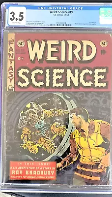 Buy Weird Science #19 Cgc 3.5 *used In Soti Censure Controversy* Ray Bradbury 1953 • 504.80£