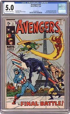 Buy Avengers #71 CGC 5.0 1969 4126079010 1st App. Invaders • 100.96£