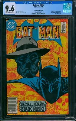 Buy Batman #386 CGC 9.6 ⭐ 95¢ CANADIAN PRICE VARIANT ⭐ Newsstand 1st Black Mask 1985 • 306.76£