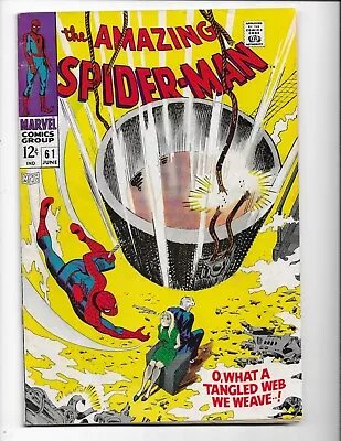 Buy Amazing Spider-Man 61 1968 Marvel Comics VG/F 5.0 Kingpin 1st Cvr Of Gwen Stacy • 73.78£
