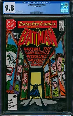 Buy Detective Comics #566 ❄️ CGC 9.8 WHITE PG ❄️ Batman Rogues Gallery DC Comic 1986 • 278.80£