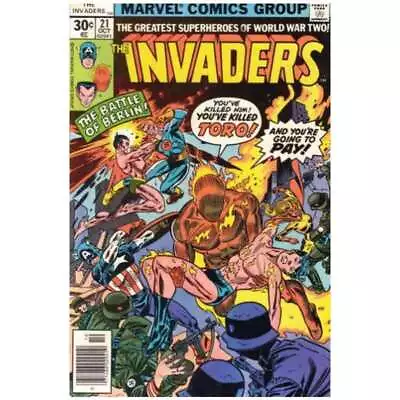 Buy Invaders #21  - 1975 Series Marvel Comics VF Minus Full Description Below [l& • 7.13£