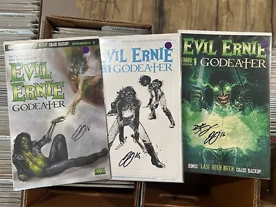 Buy Evil Ernie: GODEATER #1 VARIANT COVERS + Main Cover SIGNED • 14.76£