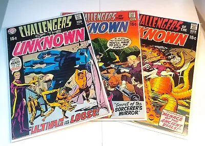 Buy Challengers Of The Unknown Lot: 3 Dc Comics #75 #76 #77 Jack Kirby Art 1970 • 17.08£