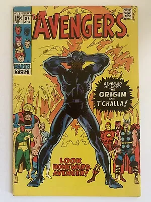 Buy Avengers #87 4.0 Vg 1971 Origin Of Black Panther Marvel Comics • 37.26£