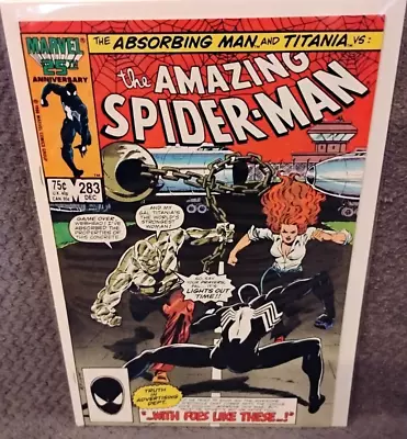 Buy AMAZING SPIDER-MAN #283 NM Bob Layton Cov. - 1986 Marvel Comics - Black Costume • 15.52£