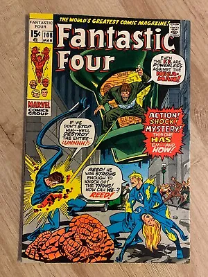 Buy Fantastic Four #108 - Mar 1971 - Vol.1 - Marvel - Minor Key - 7.0 FN/VF • 15.53£