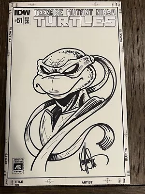 Buy Teenage Mutant Ninja Turtles #51 Signed & Sketch Ken Hauler TMNT IDW 2015 • 388.30£