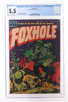 Buy Foxhole #2 - Mainline Publications 1954 CGC 5.5 Jack Kirby Story, Cover And Art  • 5,435.48£