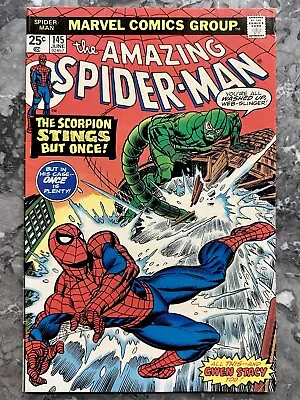 Buy Amazing Spider-man #145 Gwen Stacy Clone & Scorpion Appearance *1975* Vg/f (5.0) • 19.41£