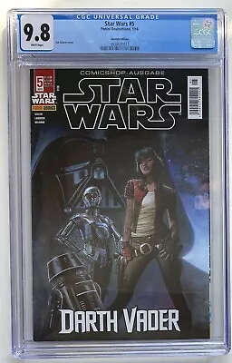 Buy Star Wars 5 / Darth Vader 3 CGC 9.8 German Panini Doctor Aphra 2016 Comic • 621.28£