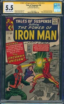 Buy Tales Of Suspense #56 CGC SS 5.5 Signed Larry Lieber 1964 OW/WP 1st App Unicorn • 348.70£