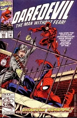Buy Daredevil #305 (1992 Marvel) 1st App. Surgeon General & Terror! Spider-Man! NM- • 7.77£