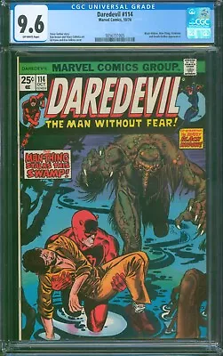 Buy DAREDEVIL #114 🌟 CGC 9.6 🌟 Death-Stalker Man-Thing & Black Widow Marvel 1974 • 252.40£