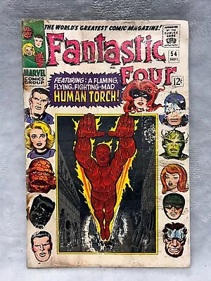 Buy Fantastic Four #54 - 3rd Appearance Black Panther! Evil Eye! Marvel 1966 • 12.43£
