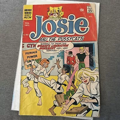 Buy Josie And The Pussycats #53 Dan DeCarlo Karate Cover & Art, Archie 1971 • 8.53£