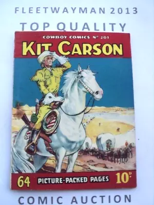 Buy Cowboy Picture Library Comic - 201 - 1957 - Kit Carson - Vgc - Western Fleetway • 3.99£