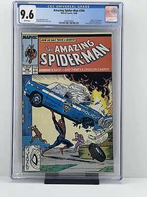 Buy AMAZING SPIDER-MAN #306 -  Action Comics #1 Homage  - CGC 9.6 (White) McFarland • 54.36£