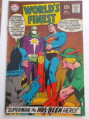 Buy World's Finest #178 Sept 1968 Good+ 2.5 1st App Of A Powerless Superman As Nova • 4.99£