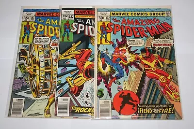 Buy Amazing Spiderman 172 182 183! 1978! 1st Appearance Of Rocket Racer & Big Wheel! • 19.41£
