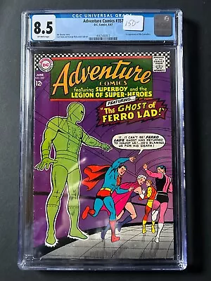 Buy Adventure Comics #357 CGC 8.5  1st App. The Controllers  (Off-White Pages) • 116.48£