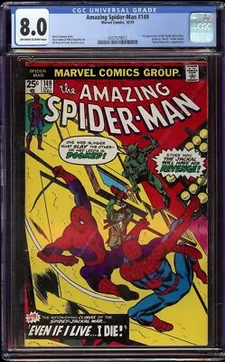 Buy Amazing Spider-Man # 149 CGC 8.0 OW/W (Marvel, 1975) 1st Appear Ben Reilly • 135.91£