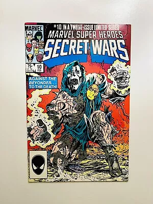 Buy Marvel Super Heroes Secret Wars 10 Vf+ Gorgeous Condition!  Doom Cover! • 29.12£