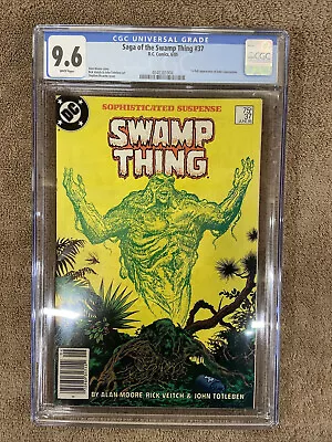 Buy Saga Of The Swamp Thing #37 CGC 9.6 1985 1st John Constantine NEWSSTAND N6 44 Cm • 928.05£