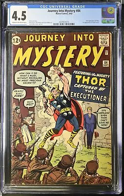 Buy Journey Into Mystery #84 - Marvel Comics 1962 CGC 4.5 2nd Appearance Of Thor. 1s • 892.32£