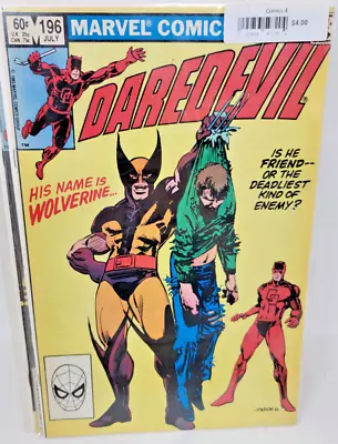 Buy DAREDEVIL #196 1983 Marvel 8.0 1ST TEAM-UP WOLVERINE Klaus Janson Cover Art • 10.11£