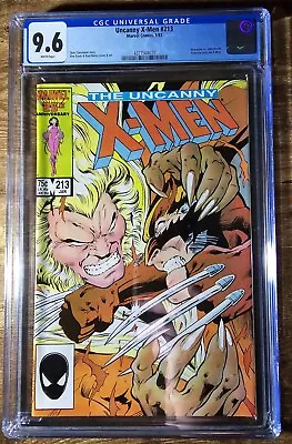 Buy The Uncanny X-Men #213 Wolverine Vs Sabertooth. Psylocke Joins The X-Men CGC 9.6 • 69.89£