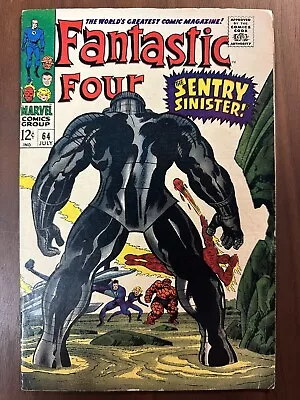 Buy Fantastic Four #64 VG 1st App. Of Kree Sentry 459 (Marvel 1967) • 20.97£