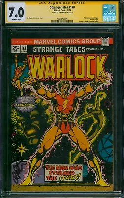 Buy Strange Tales #178 ⭐ CGC 7.0 SIGNED By JIM STARLIN ⭐ 1st App Magus Marvel 1975 • 131.25£