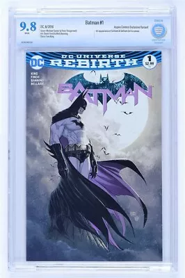 Buy Batman #1 DC Rebirth CBCS 9.8 Michael Turner Aspen Exclusive Variant (not CGC) • 77.65£