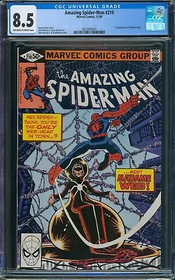 Buy Amazing Spider-Man #210 - CGC 8.5 VF+ - 1st Madame Web!!! • 85.42£