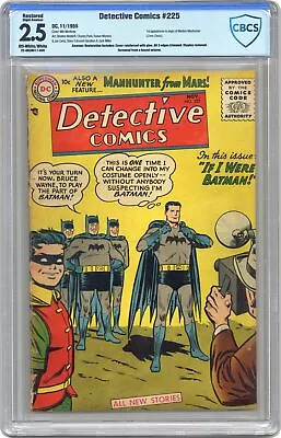Buy Detective Comics #225 CBCS 2.5 RESTORED 1955 22-0B38017-005 • 1,397.90£