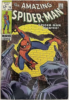 Buy Amazing Spider-Man #70 (1969) FN+ KEY 1st Cameo App Vanessa Fisk Kingpin's Wife • 50.48£
