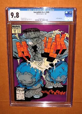 Buy Incredible Hulk #345 CGC 9.8 W/ WHITE Pages! 14pix SUPER Packing & Fully Insured • 542.85£