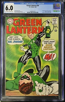 Buy (1968) GREEN LANTERN #59 CGC 6.0 OW/WP ! 1st Appearance GUY GARDNER! • 271.81£