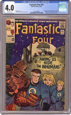 Buy Fantastic Four #45 CGC 4.0 1965 4212043004 1st App. Inhumans • 163.09£