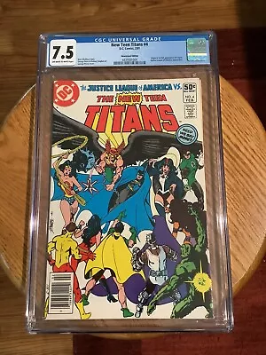 Buy New Teen Titans 4 CGC 7.5 VF- OW/W Newsstand JLA • 31.06£