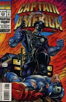 Buy Captain America (1968) # 428 (8.0-VF) 1st App. Americop 1994 • 5.85£