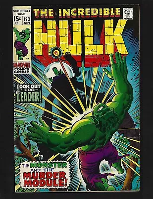 Buy Incredible Hulk #123 FN+ Trimpe Leader Fantastic Four Thunderbolt & Betty Ross • 17.86£