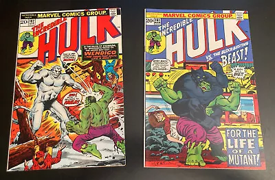 Buy Wow! Lot Of 2 *KEY* INCREDIBLE HULK! #161,162 Beast & Wendigo! *Super Bright!* • 147.52£