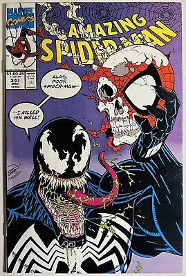 Buy Amazing Spider-Man #347 NM- Marvel Comic Book Iconic Venom Skull Cover • 26.40£