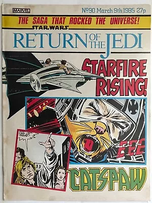 Buy Star Wars Weekly, Vintage Marvel UK Comic Return Of The Jedi No.90 • 1.95£
