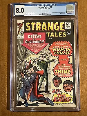 Buy Strange Tales #130/CGC Universal 8.0 White Pages/Beatles Caneo • 264.01£