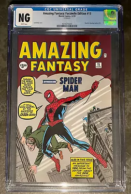 Buy Amazing Fantasy #15 Clone Reprint No Barcode NM/M 9.8 CGC NG  Error “RARE” • 289£